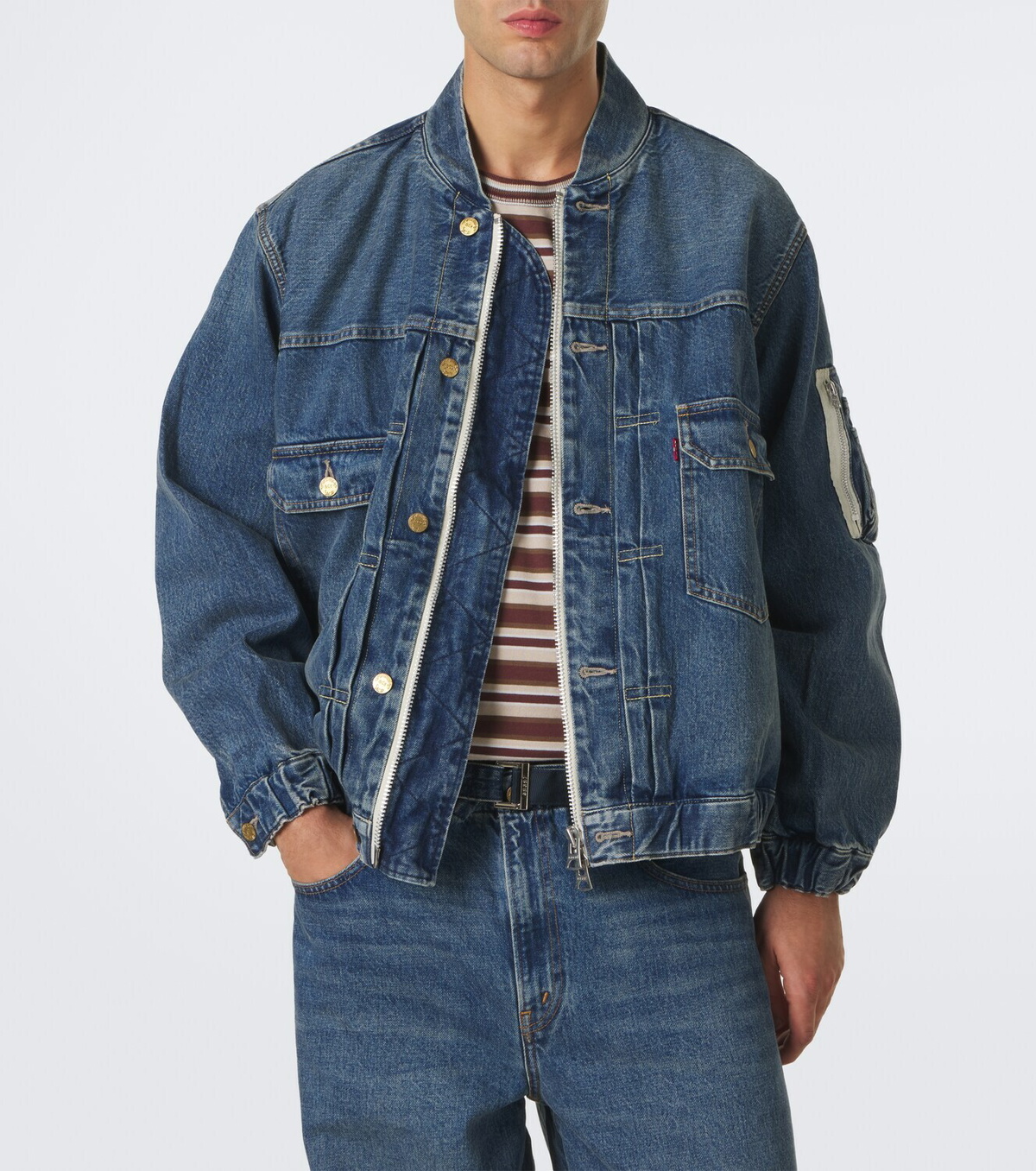 Sacai Denim bomber jacket