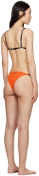 Heron Preston Orange Woven Bikini