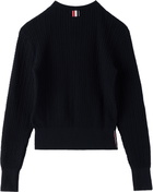 Thom Browne Baby Navy Cable-Knit Sweater