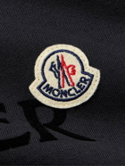 Moncler - Appliquéd Logo-Flocked Cotton-Jersey Sweatshirt - Blue