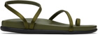 Ancient Greek Sandals Khaki Eleftheria Footbed Sandals