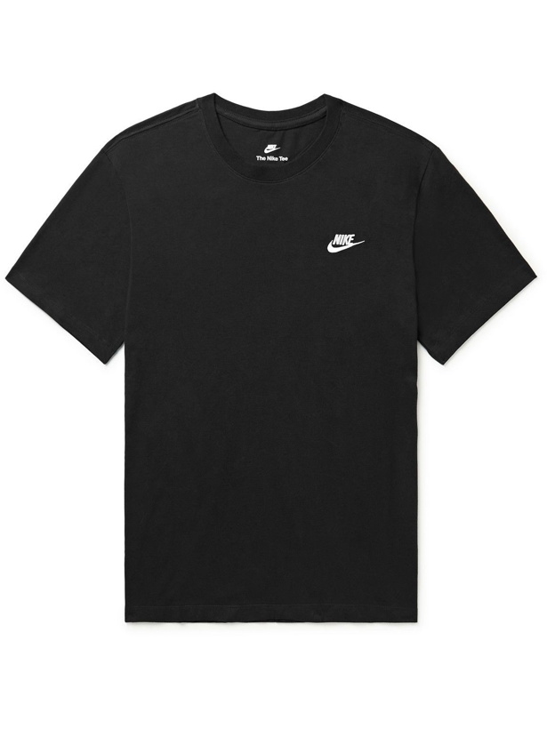 Photo: Nike - Logo-Print Cotton-Jersey T-Shirt - Black