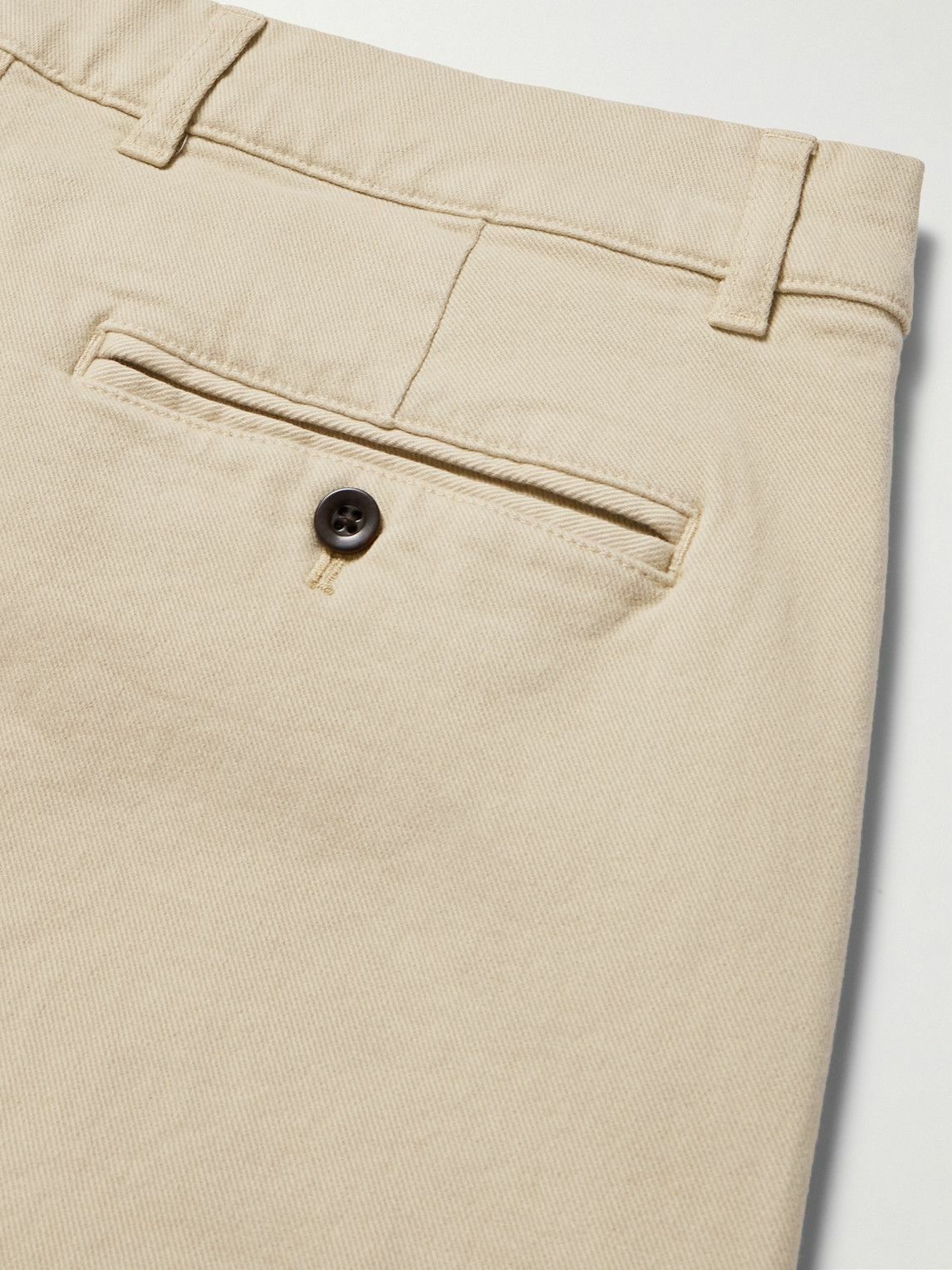 Portuguese Flannel - Labura Straight-Leg Cotton-Blend Twill Trousers - Neutrals