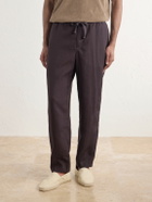 Orlebar Brown - Alex Straight-Leg Linen Trousers - Brown