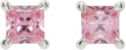 Hatton Labs Silver & Pink Stud Earrings