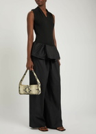 Wardrobe.nyc Fisherman Wrap-front Cotton-blend Poplin Trousers Black