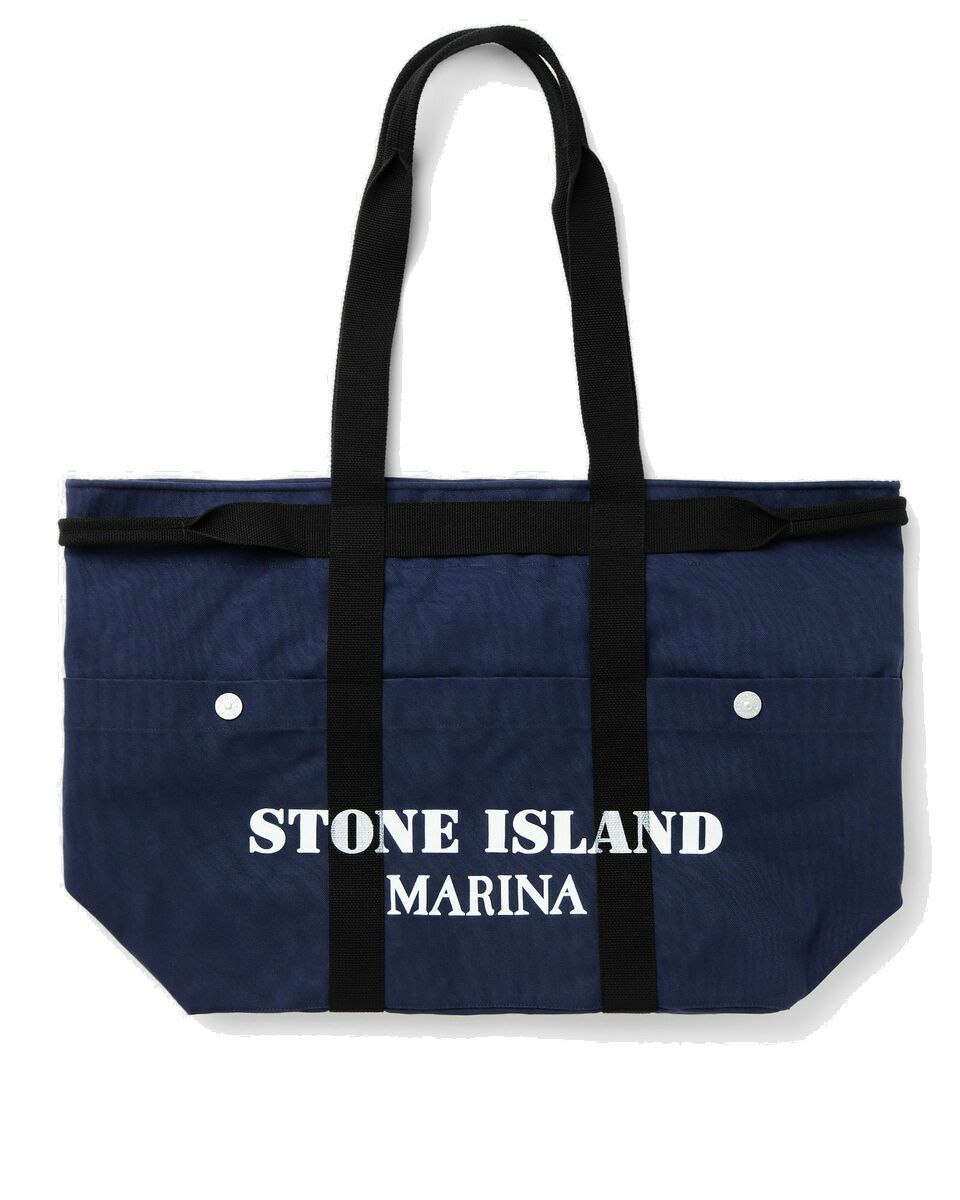 Photo: Stone Island Marina Beach Bag Blue - Mens - Tote & Shopping Bags