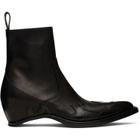 Maison Margiela Black Heel-Less Western Flame Boots