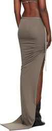 Rick Owens Taupe Temple Edfu Maxi Skirt