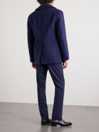 TOM FORD - Double-Breasted Wool Coat - Blue