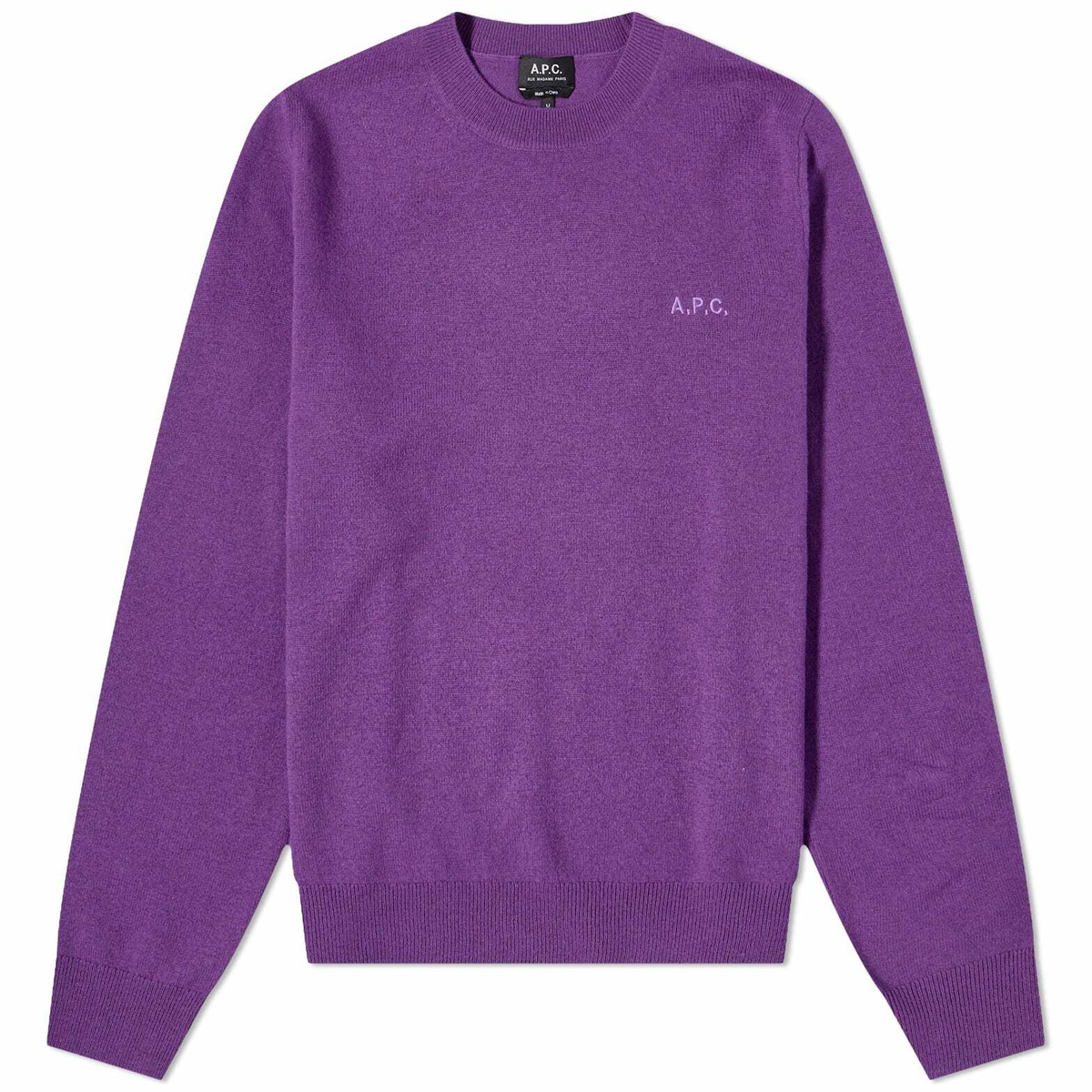 A.P.C. Women's Nina Logo Knit Pullover in Purple A.P.C.