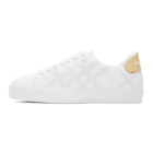 Burberry White Westford Check Sneakers