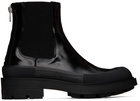 Alexander McQueen Black Leather Chelsea Boots