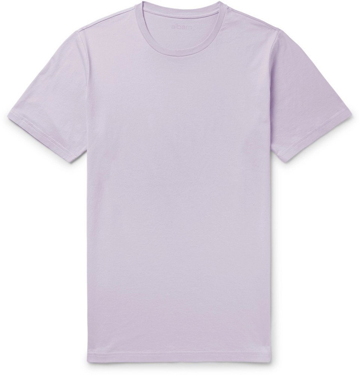 Photo: Albam - Classic Cotton-Jersey T-Shirt - Men - Lavender
