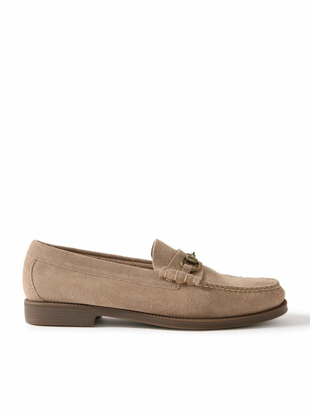 Photo: G.H. BASS - Weejuns Lincoln Embellished Suede Loafers - Neutrals