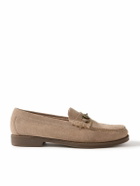 G.H. BASS - Weejuns Lincoln Embellished Suede Loafers - Neutrals