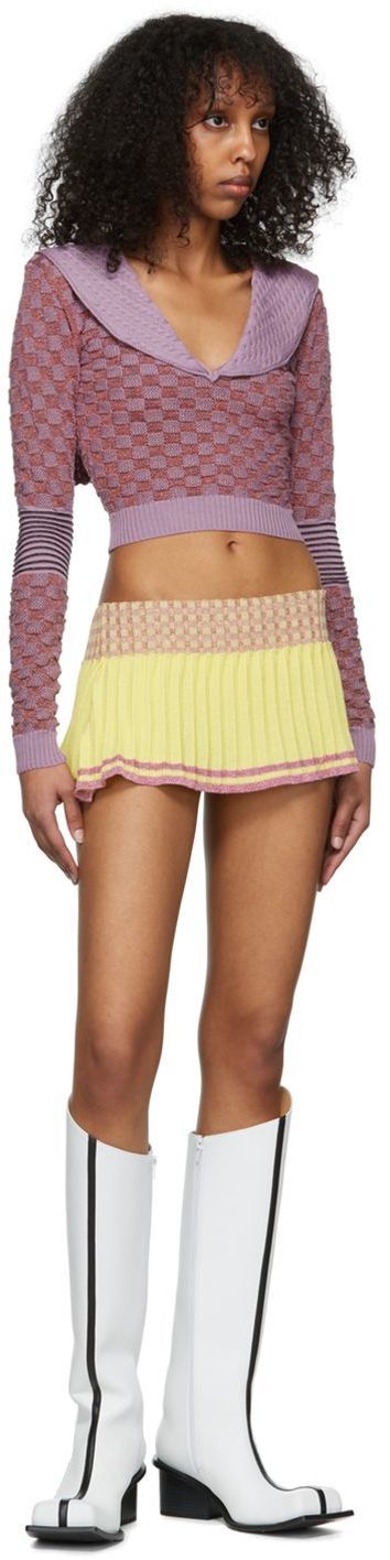 ANDREJ GRONAU SSENSE Exclusive Yellow Mini Skirt