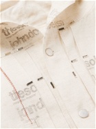 TAKAHIROMIYASHITA THESOLOIST. - Cutout Embroidered Printed Canvas Hooded Jacket - Neutrals