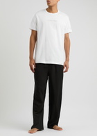 Calvin Klein Logo-embroidered Cotton Pyjama top White