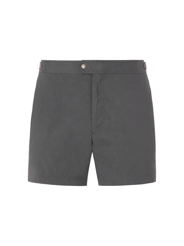 Photo: TOM FORD - Straight-Leg Mid-Length Swim Shorts - Gray