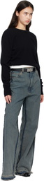 MM6 Maison Margiela Black Numeric Leather Belt
