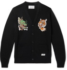 Wacko Maria - Tim Lehi Embroidered Cotton-Blend Cardigan - Black