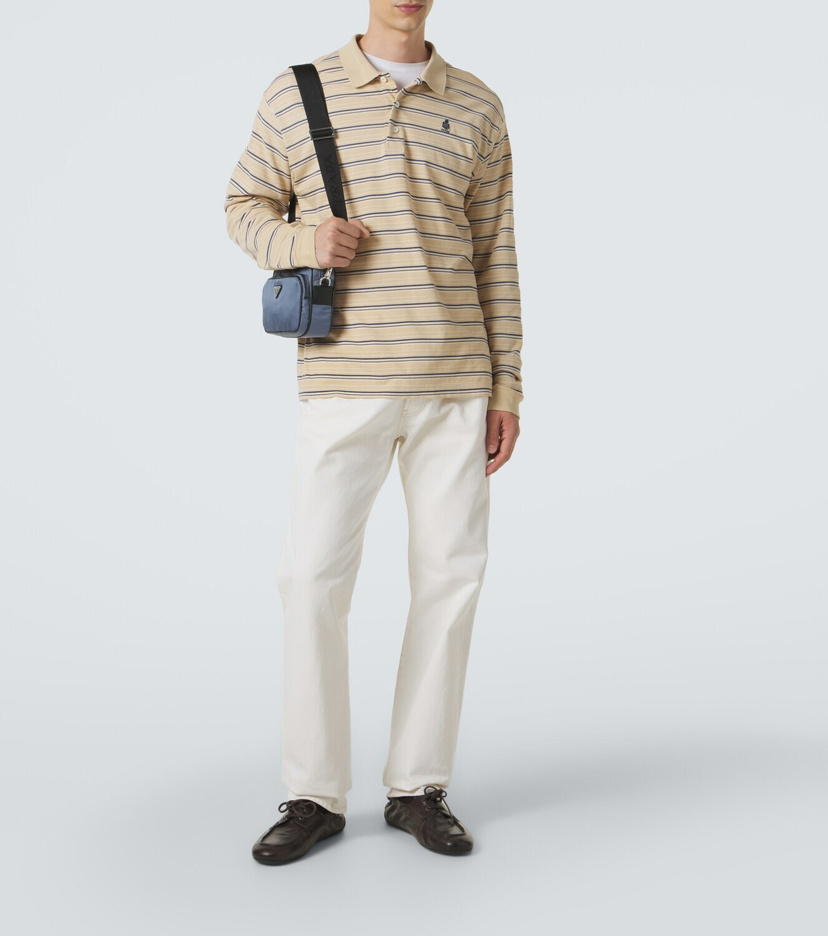 Prada Re-Nylon leather-trimmed shoulder bag