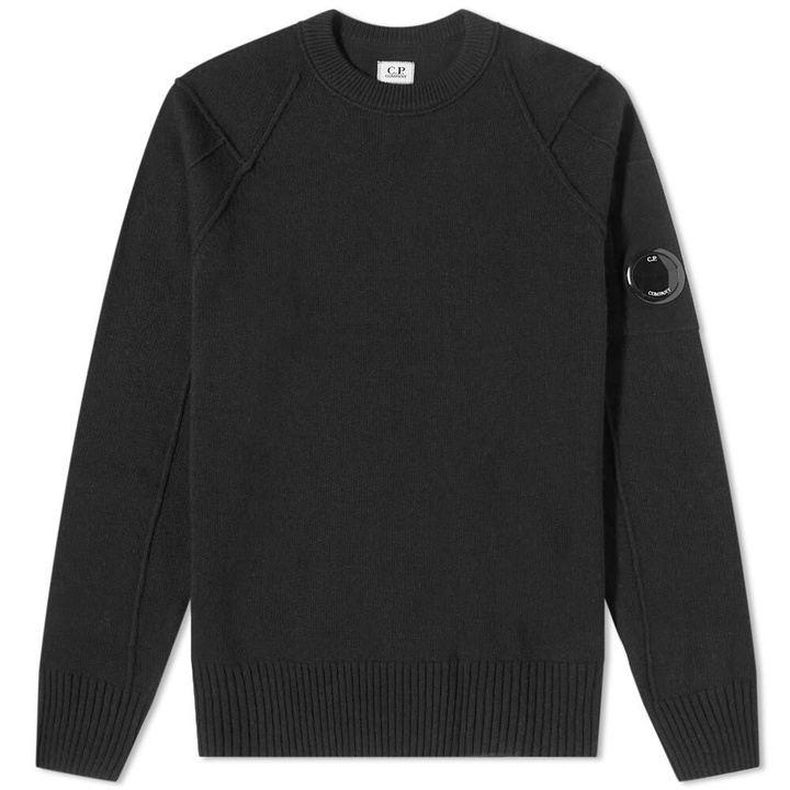 Photo: C.P. Company Men's Arm Lens Crew Knit in Black