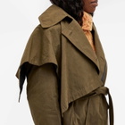 TOGA Women's Polyester cotton short trench coat in Khaki