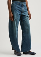 Alaïa Petal Barrel-leg Jeans Denim