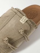 Visvim - Christo Shaman-Folk Fringed Suede Sandals - Neutrals