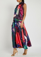 Roksanda Ava Printed Silk-satin top Multi Print