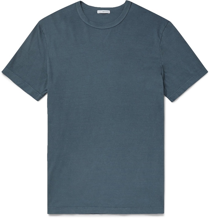 Photo: James Perse - Cotton-Jersey T-Shirt - Blue