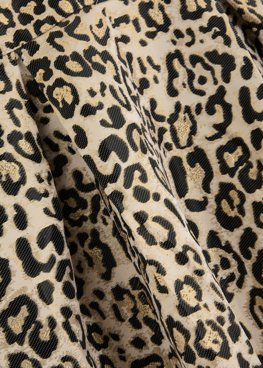 【英国発Sister Jane】Gilded leopard-jacquard midi dress Sister Jane Gilded Leopard-jacquard Midi Dress Sister Jane