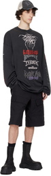 032c Black 'My Own Mind' Utility Shorts