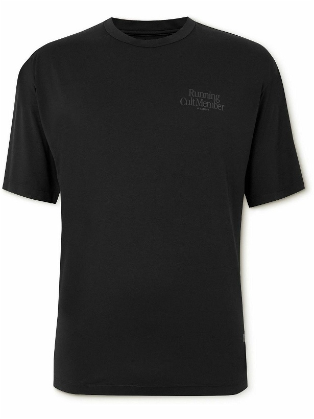Photo: Satisfy - Auralite Printed Jersey T-Shirt - Black