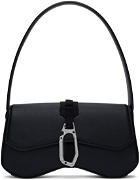 MCQ Black Leather Clip Bag