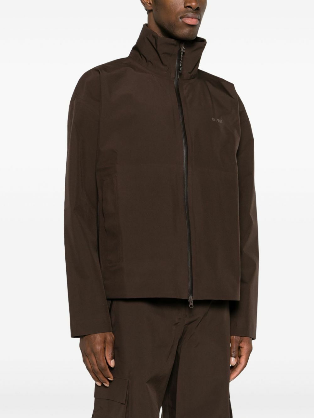 BLAEST Brown Sula Funnel Neck Jacket