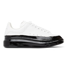 Alexander McQueen White and Black Dipped Oversized Sneakers