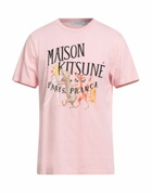 Maison Kitsuné Mens T-shirt in Pink