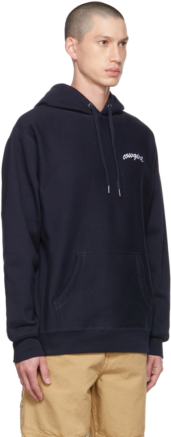 Cowgirl Blue Co Navy Script Hoodie