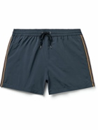 Paul Smith - Slim-Fit Short-Length Striped Recycled Swim Shorts - Blue