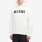 Marni Men's Scribble Logo Hoodie in Natural White