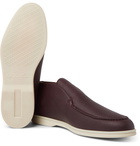 Loro Piana - Open Walk Full-Grain Leather Boots - Burgundy