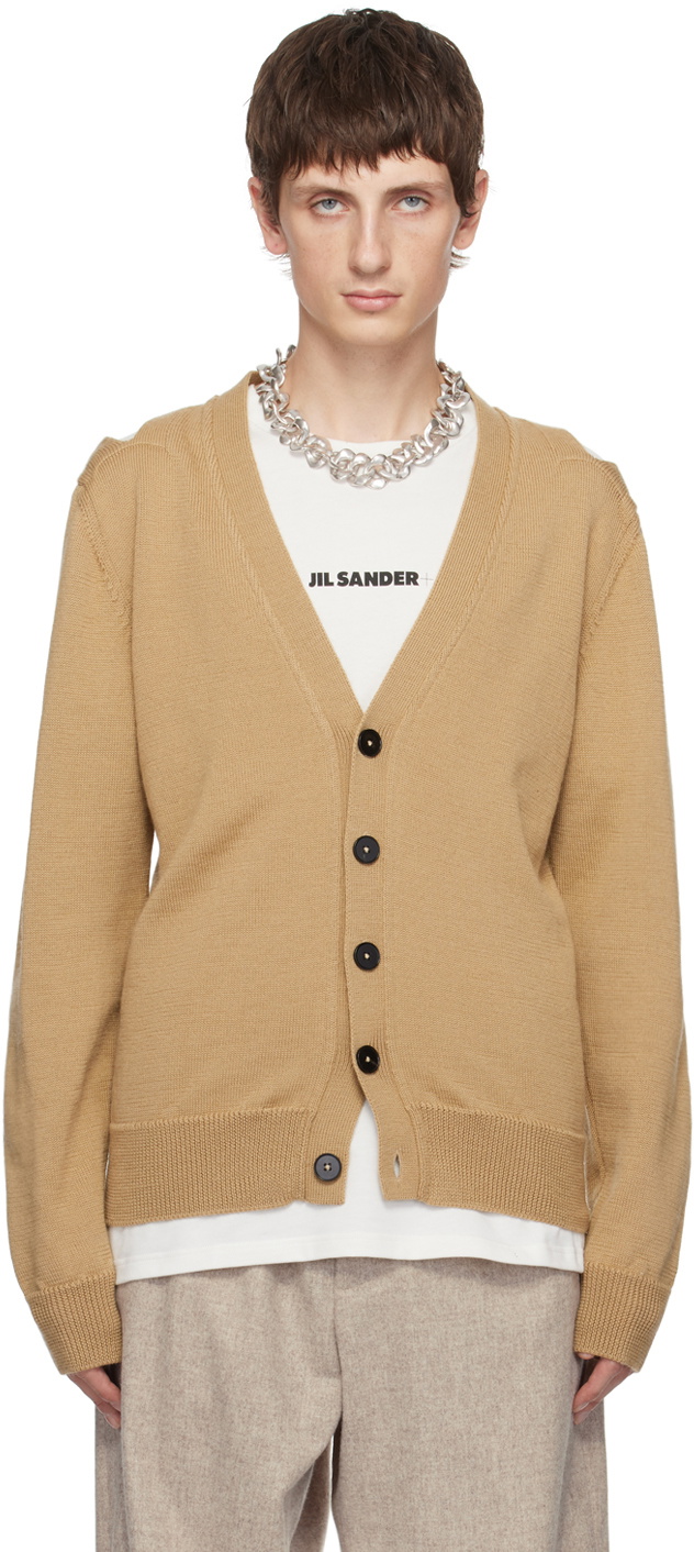 Jil Sander Tan Cutout Cardigan Jil Sander