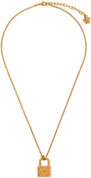 Versace Gold Padlock Necklace