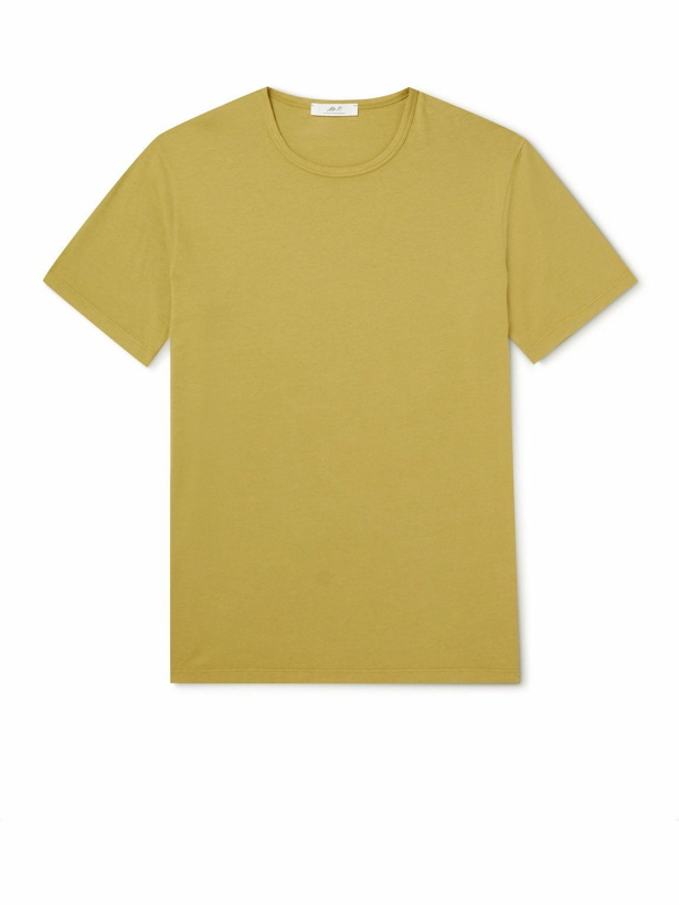 Photo: Mr P. - Garment-Dyed Organic Cotton-Jersey T-Shirt - Yellow