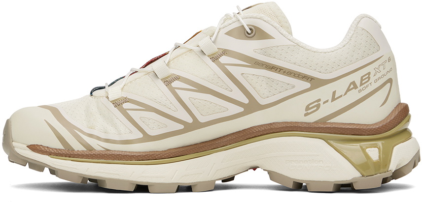Salomon Off-White & Khaki XT-6 Sneakers Salomon