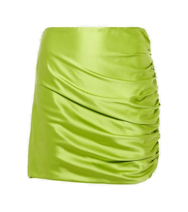 Photo: The Sei Ruched silk satin miniskirt