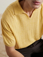 Boglioli - Ribbed Linen and Cotton-Blend Polo Shirt - Yellow